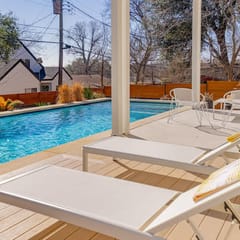 Designer Retreat Near UT, Downtown | Pool, Hot Tub